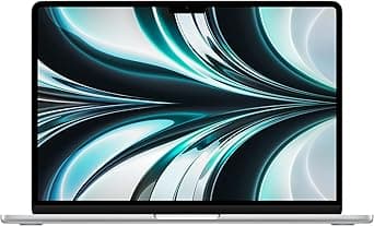 Apple 2022 MacBook Air Laptop with M2 chip: 13.6-inch Liquid Retina Display, 8GB RAM, 256GB SSD Storage, Backlit Keyboard, 1080p FaceTime HD Camera. Works with iPhone and iPad; Silver