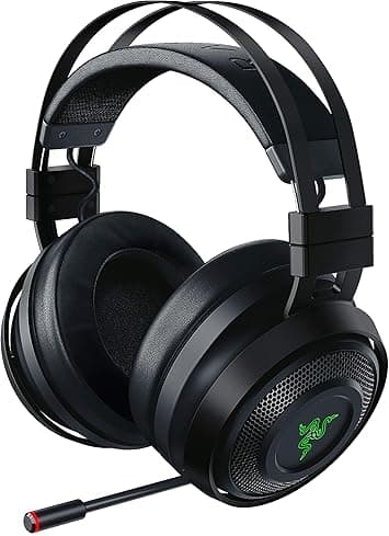 Razer Nari Ultimate Wireless 7.1 Surround Sound Gaming Headset: THX Audio & Haptic Feedback - Auto-Adjust Headband - Chroma RGB - Retractable Mic - For PC, PS4, PS5 - Black